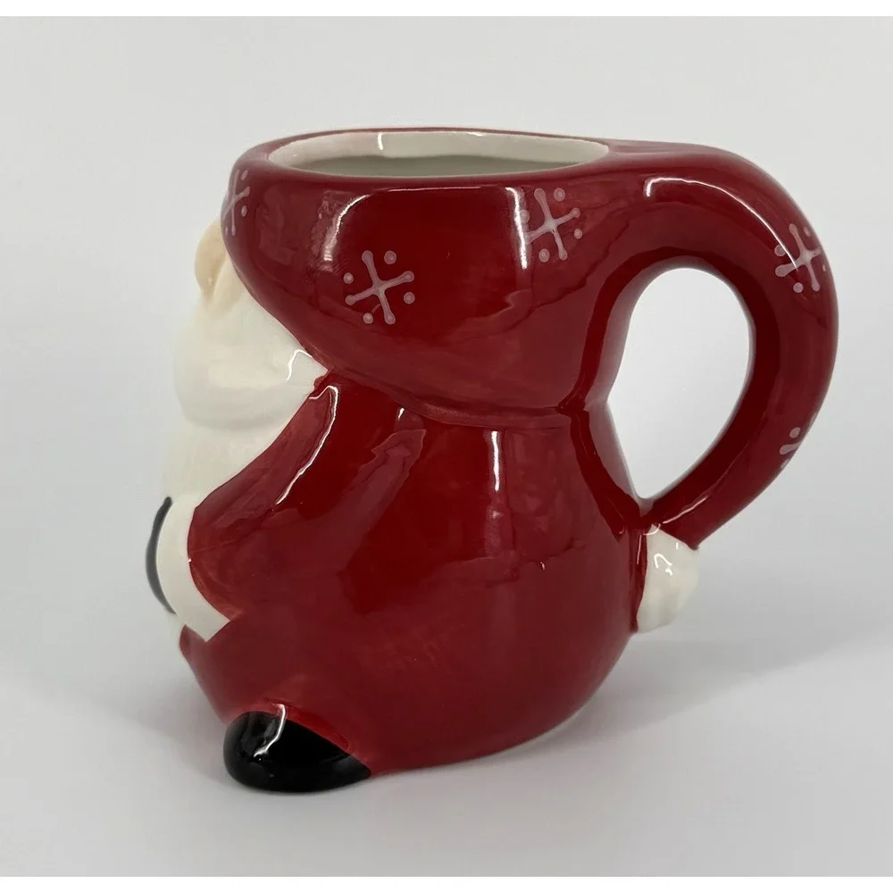 Santa Claus Christmas Mug 3D Ceramic Ten Acre Gifts Holiday Coffee Cup Red